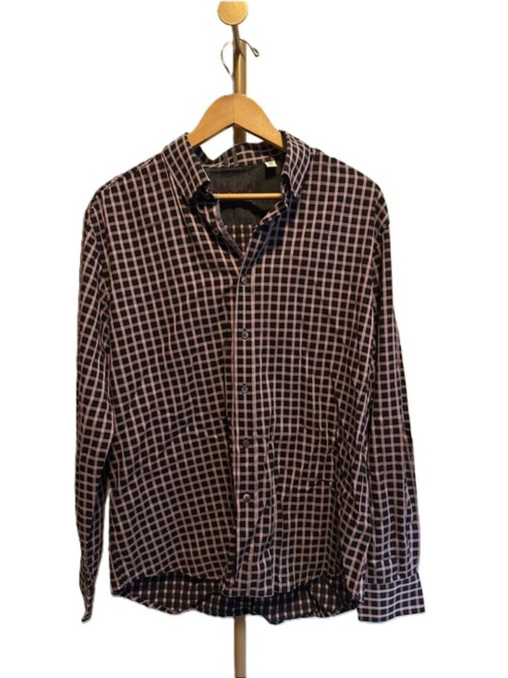 Robert Graham Tailored Fit Shirt XL Men's Plaid Check Long Sleeve